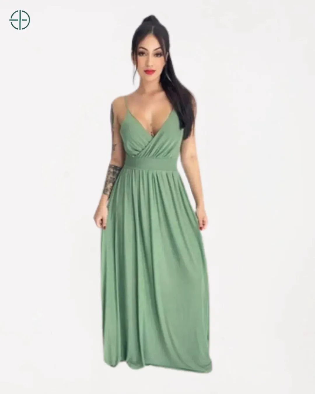Vestido Longo de Festa Tule Forrado V | Rest Money™