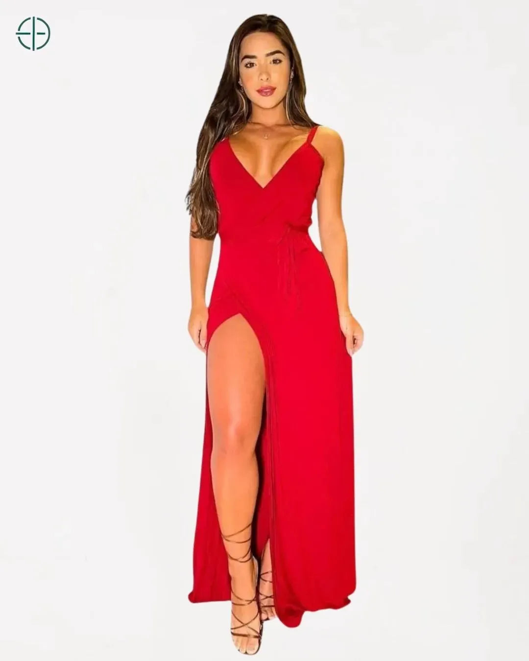 Vestido Longo Envelope Transpassado com Fenda | Rest Money™