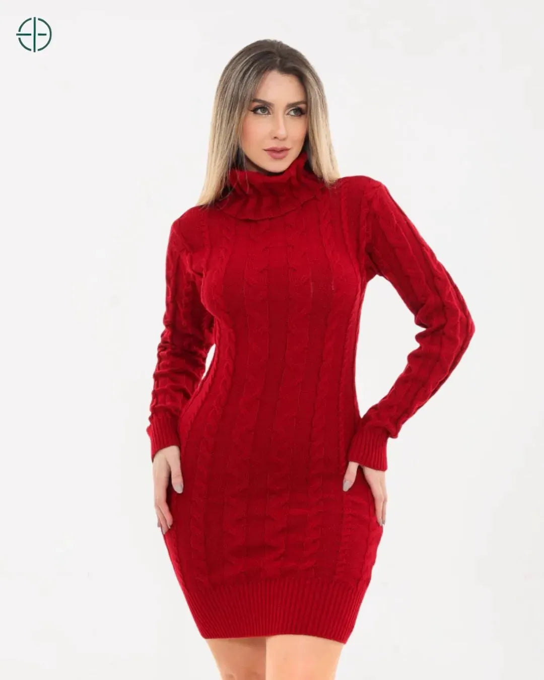 Vestido Tricot Gola Alta | Rest Money™