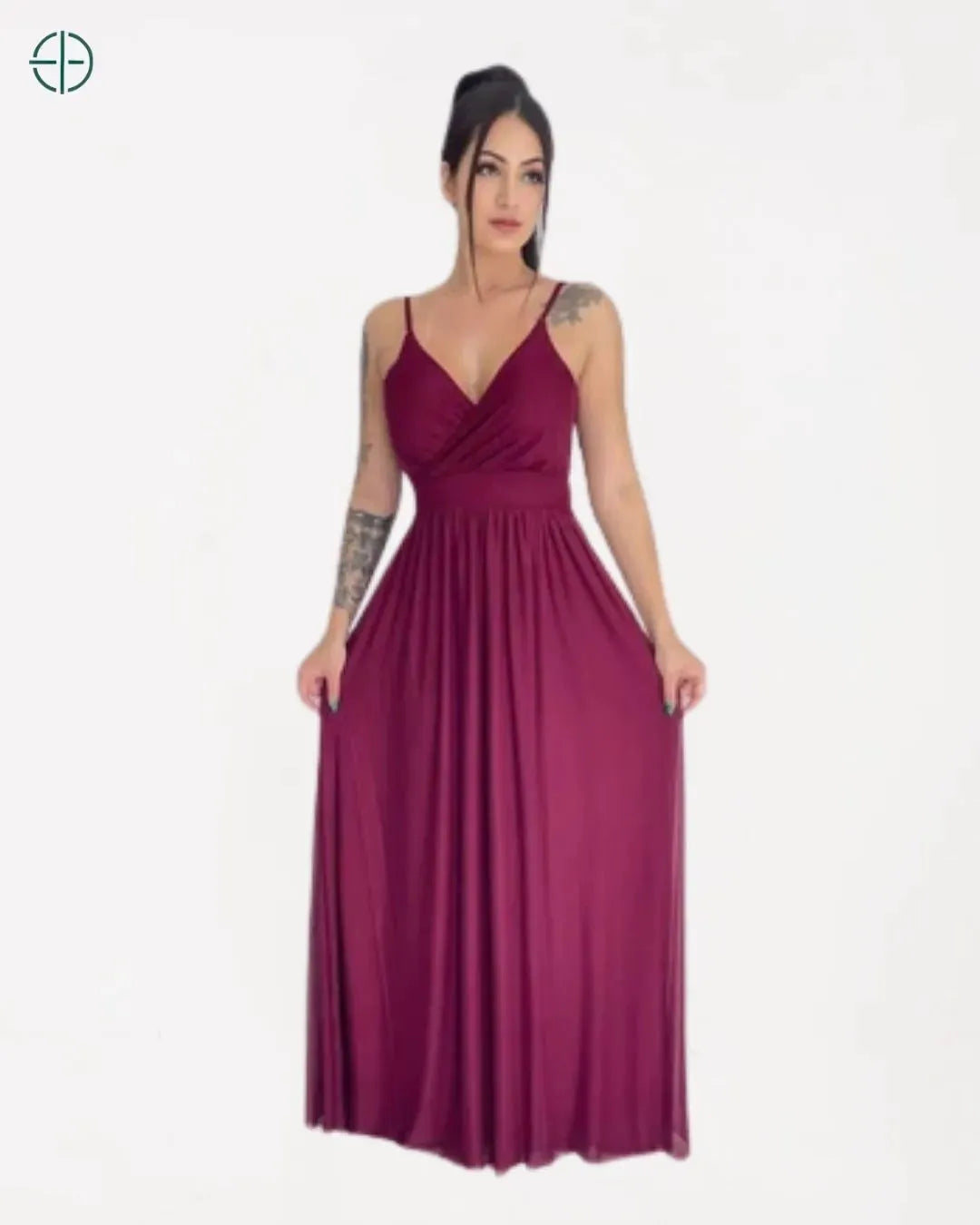 Vestido Longo de Festa Tule Forrado V | Rest Money™