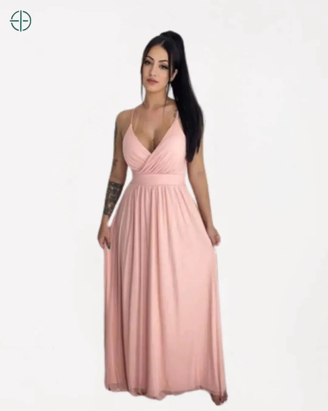 Vestido Longo de Festa Tule Forrado V | Rest Money™