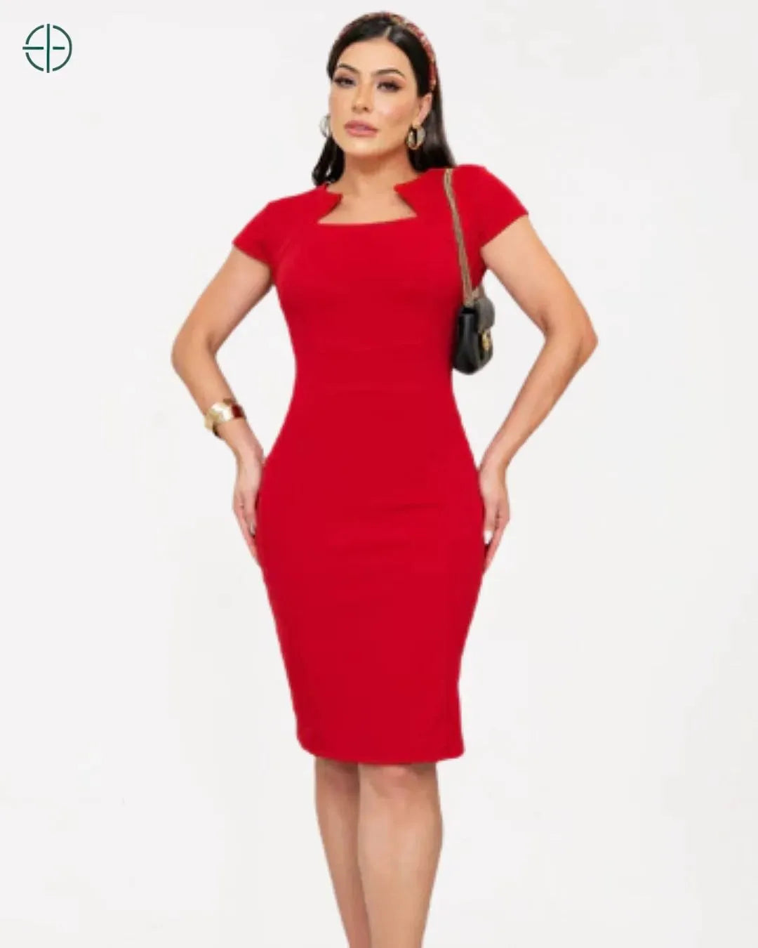 Vestido Tubinho Midi | Gola Exclusiva | Rest Money™