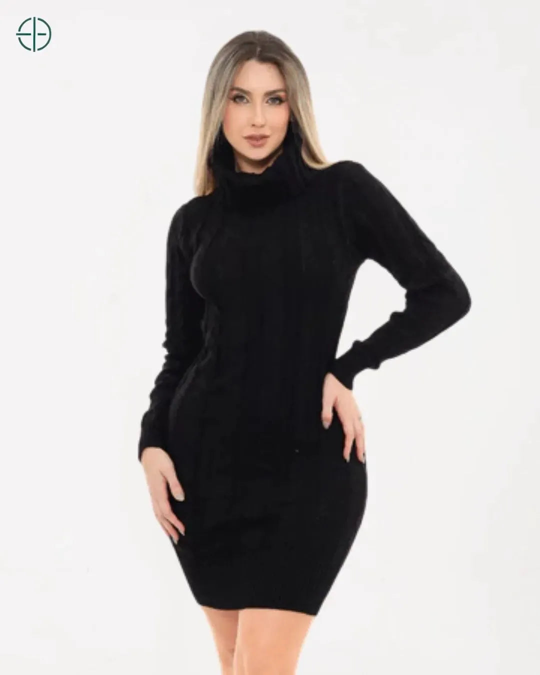 Vestido Tricot Gola Alta | Rest Money™