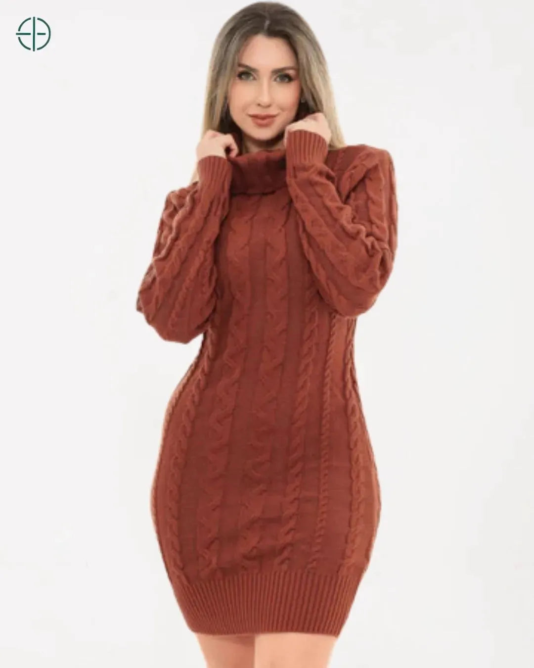 Vestido Tricot Gola Alta | Rest Money™