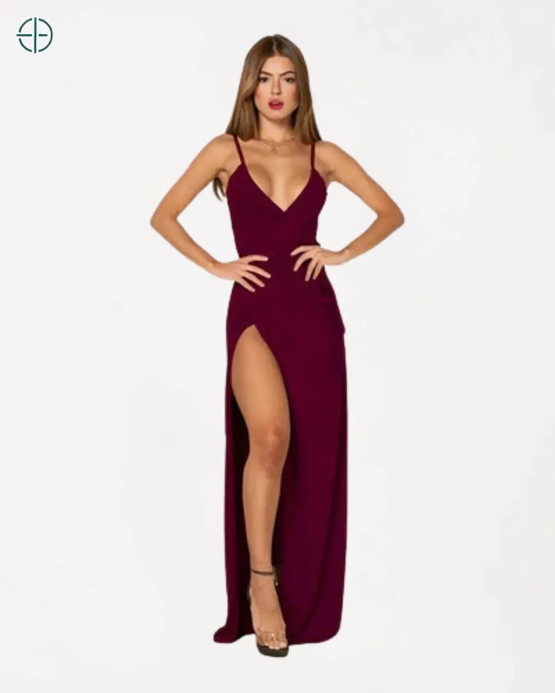 Vestido Longo Envelope Transpassado com Fenda | Rest Money™