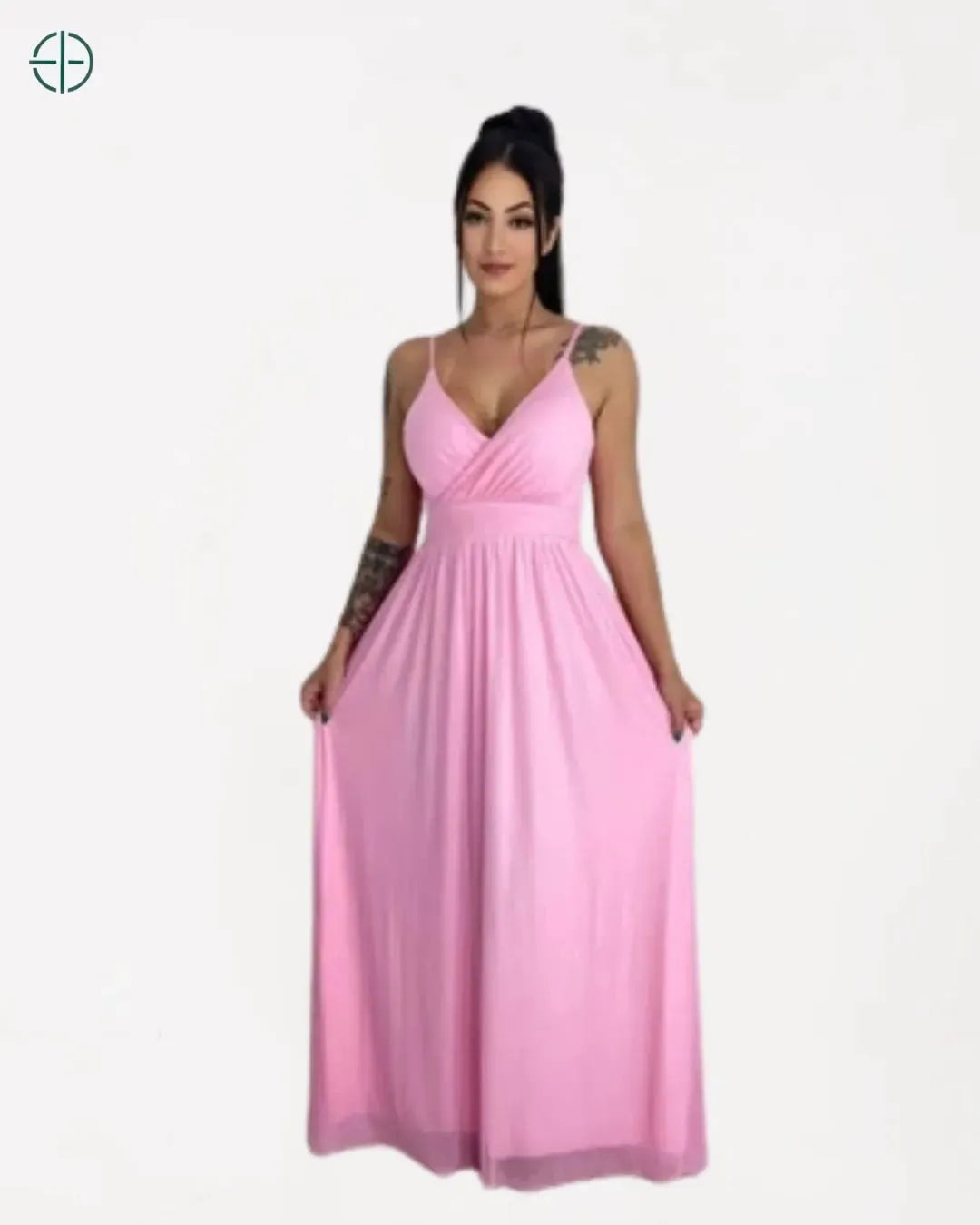 Vestido Longo de Festa Tule Forrado V | Rest Money™