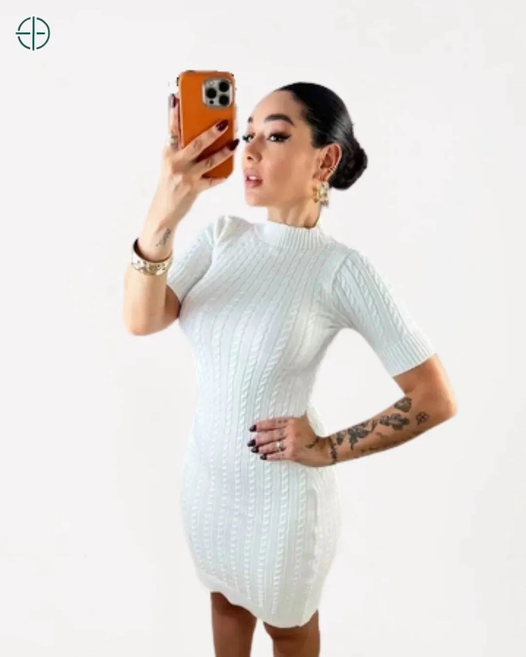 Vestido Tricot Manga Curta | Rest Money™