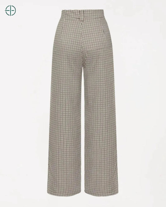 Calça Feminina Gingham com Botão | Rest Money™