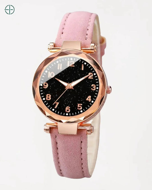 Relógio De Camurça Feminino Rosa | Rest Money™