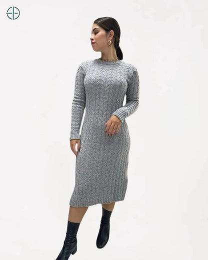 Vestido Grosso Tricot Fenda Média | Rest Money™