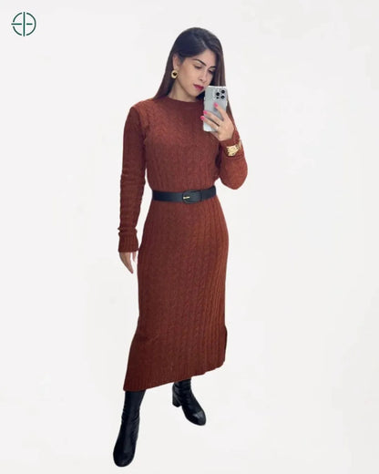 Vestido Grosso Tricot Fenda Média | Rest Money™