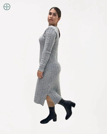 Vestido Grosso Tricot Fenda Média | Rest Money™