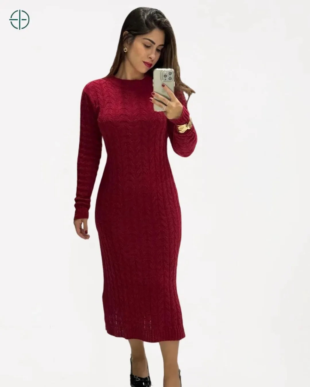 Vestido Grosso Tricot Fenda Média | Rest Money™