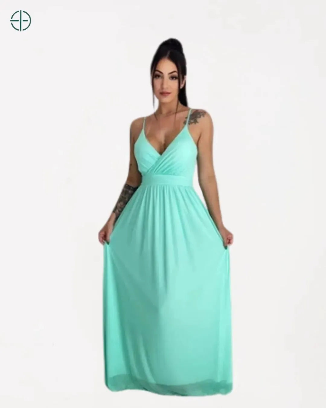 Vestido Longo de Festa Tule Forrado V | Rest Money™